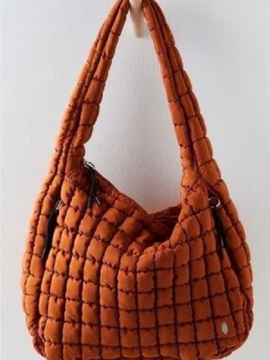 Free People Handbags - Free peopleQuilted Puffer Shoulder Bag and pouch set in Rust